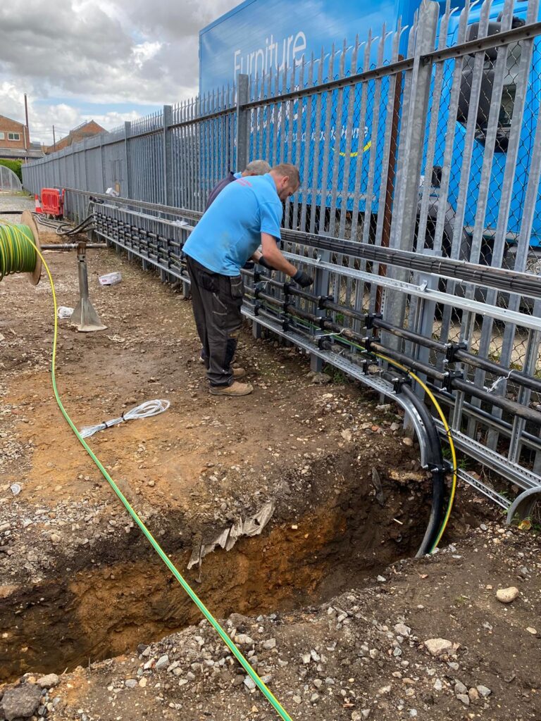 Swa cabling fenceline norwich — Yare Electrical