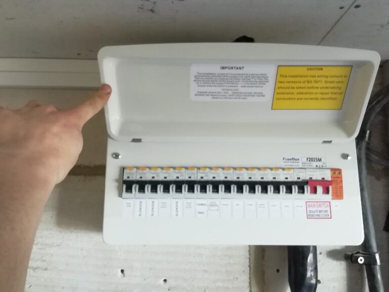 New FuseBox consumer unit installed in a Norwich annexe, cover open