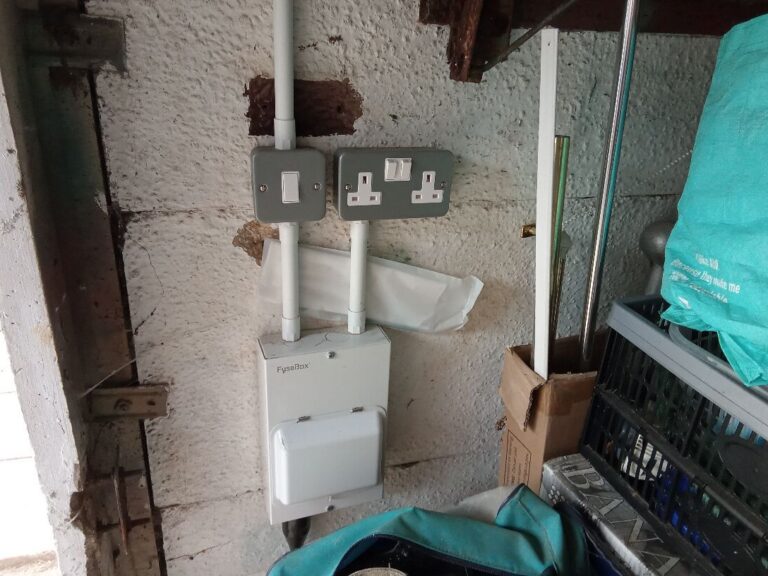 New meter tails and socket outlets run during the rewire